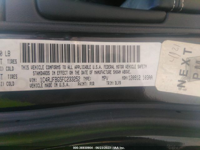 1C4RJFBG5FC233252 Jeep Grand Cherokee Limited