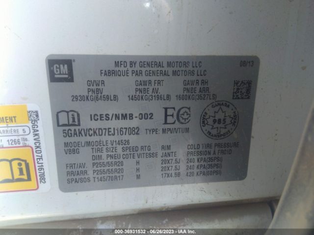 5GAKVCKD7EJ167082 Buick Enclave Premium