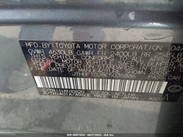 Lexus IS 250 2014 JTHBF1D28E5035886 Image 16