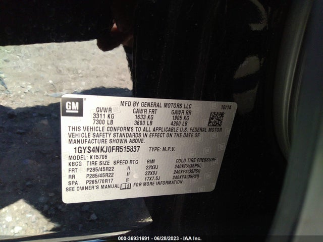 1GYS4NKJ0FR515837 Cadillac Escalade Premium