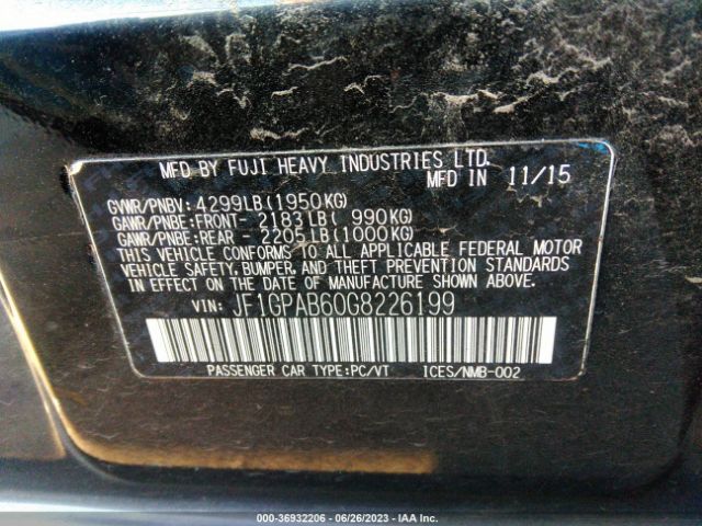 JF1GPAB60G8226199 Subaru Impreza Wagon 2.0i Premium