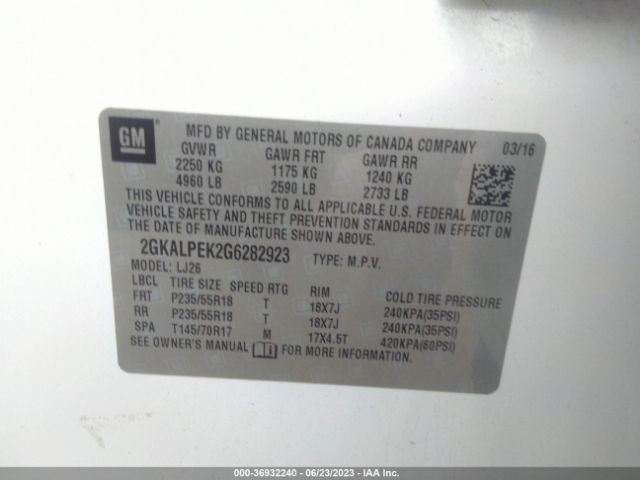 2GKALPEK2G6282923 GMC Terrain Slt