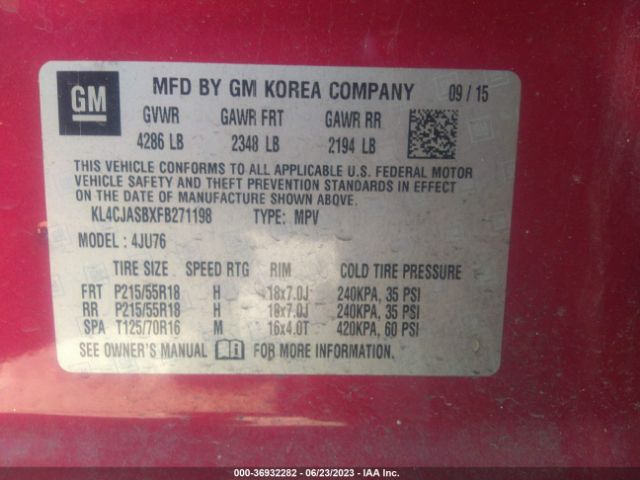 KL4CJASBXFB271198 Buick Encore