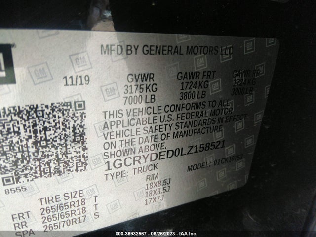 Chevrolet Silverado 1500 Lt 2020 1GCRYDED0LZ158521 Image 9