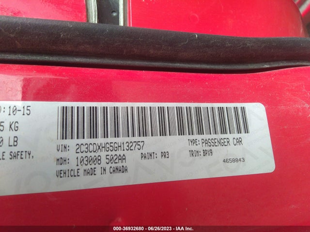 Dodge Charger Sxt 2016 2C3CDXHG5GH132757 Image 9