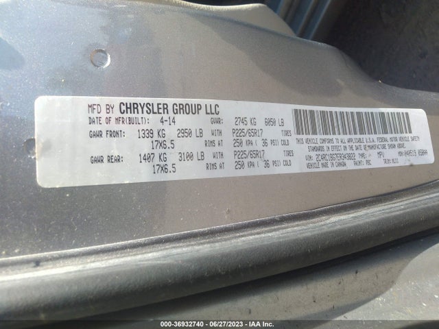 2C4RC1BG7ER343822 Chrysler Town & Country Touring