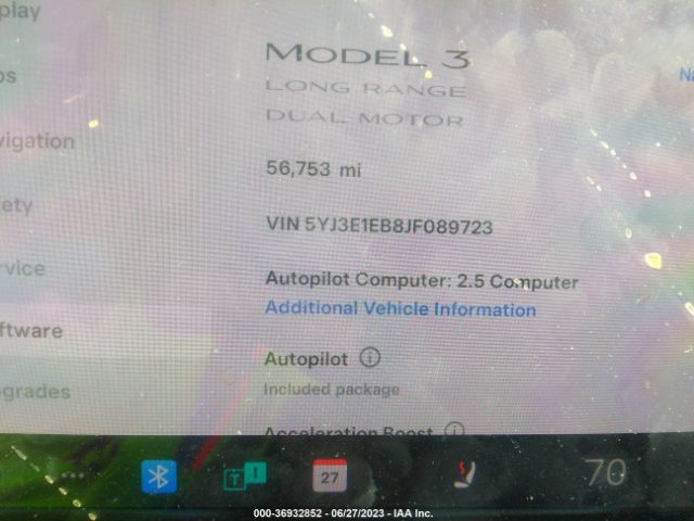 5YJ3E1EB8JF089723 Tesla Model 3 Long Range