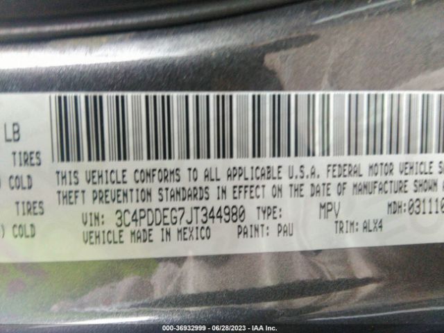 3C4PDDEG7JT344980 Dodge JOURNEY GT