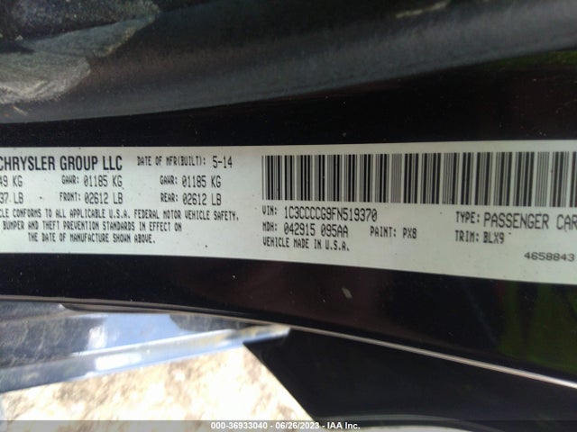 1C3CCCCG9FN519370 Chrysler 200 C