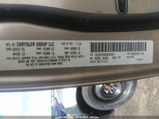2010 DODGE CALIBER SXT VIN: 1B3CB4HA3AD632465