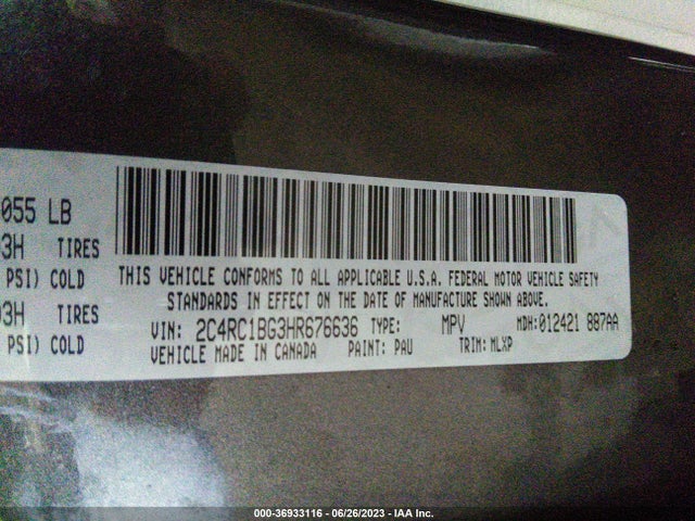 2C4RC1BG3HR676636 Chrysler Pacifica Touring-l