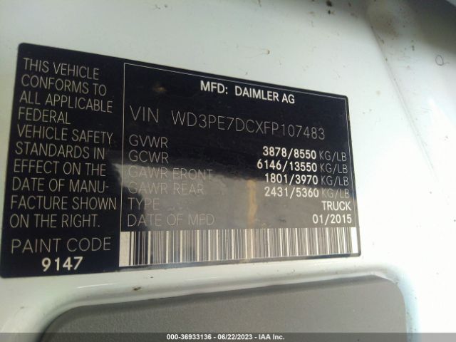 WD3PE7DCXFP107483 Mercedes-Benz SPRINTER CARGO VANS
