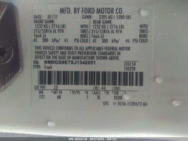 NM0GS9E7XJ1342051 Ford Transit Connect Wagon Xl