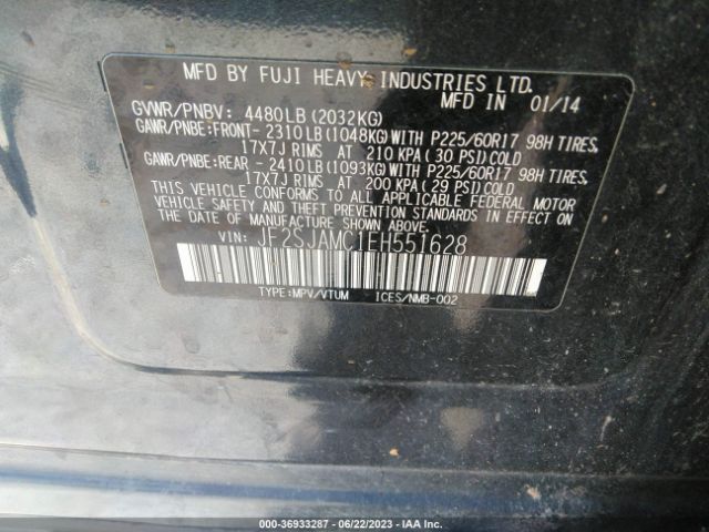 JF2SJAMC1EH551628 Subaru Forester 2.5i Touring