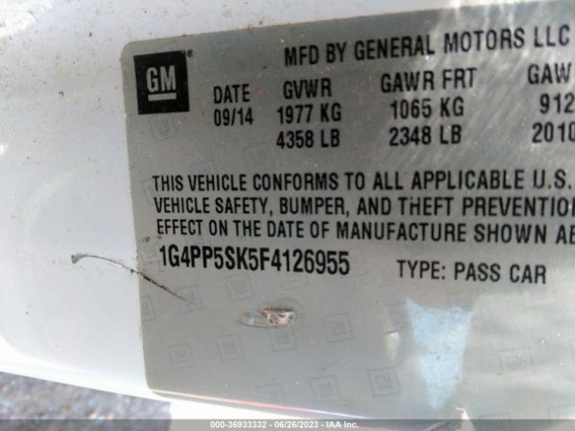 1G4PP5SK5F4126955 Buick Verano