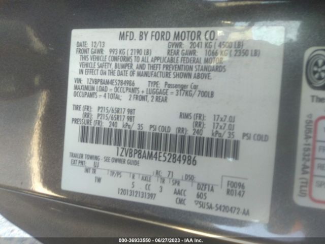 1ZVBP8AM4E5284986 Ford Mustang V6