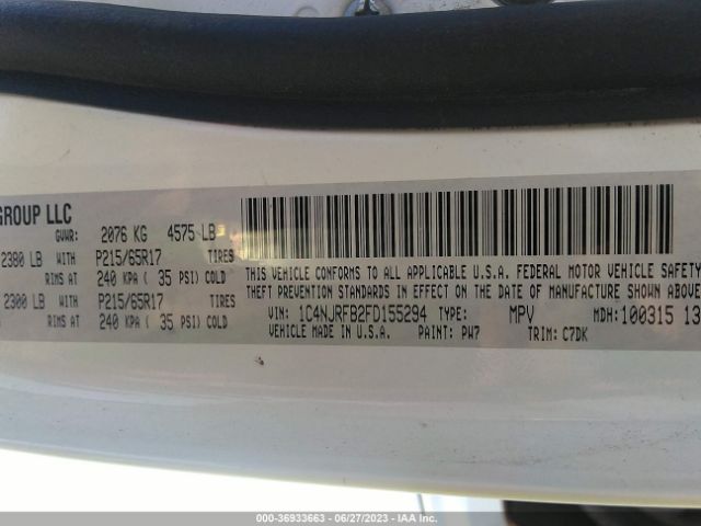 1C4NJRFB2FD155294 Jeep Patriot Latitude