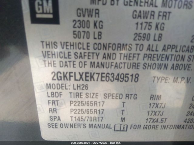 2GKFLXEK7E6349518 GMC Terrain Slt