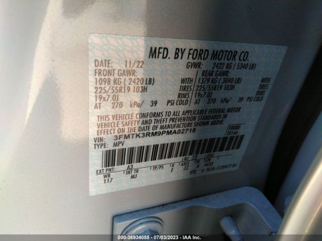 3FMTK3RM9PMA02718 Ford Mustang Mach-e Premium