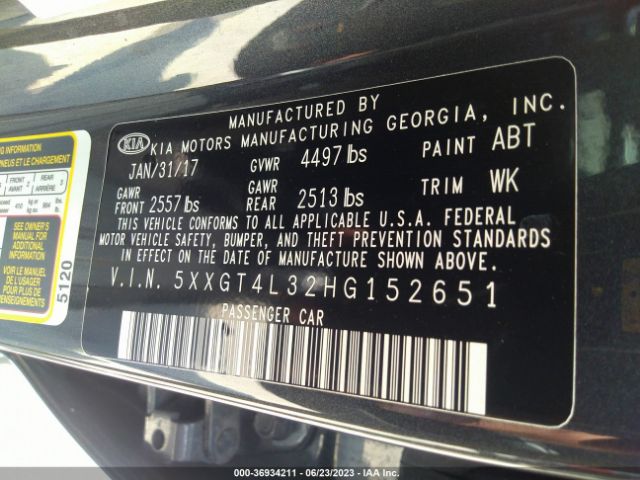5XXGT4L32HG152651 KIA Optima Lx