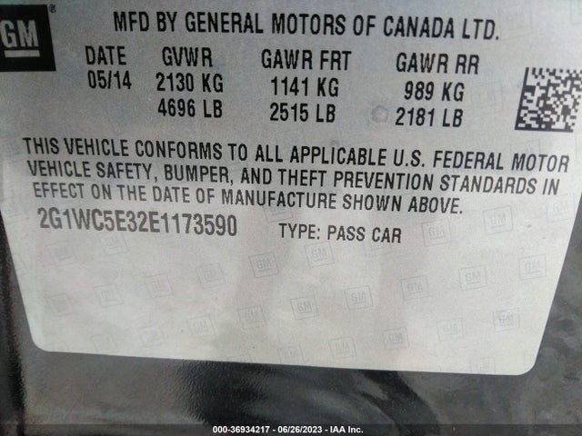 Chevrolet Impala Limited Ltz 2014 2G1WC5E32E1173590 Image 9