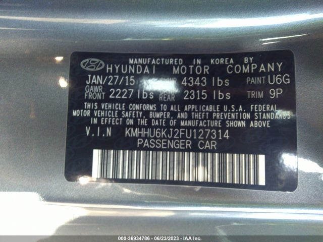 Hyundai Genesis Coupe 3.8l Ultimate 2015 KMHHU6KJ2FU127314 Image 9