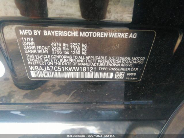 WBAJA7C51KWW18121 BMW 5 Series 530i Xdrive