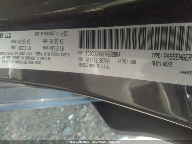 Chrysler 200 Limited 2015 1C3CCCAB8FN662804 Image 9