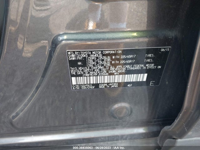 Toyota RAV4 LE 2015 JTMBFREV9FJ035848 Image 9