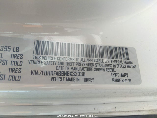 2022 Ram Promaster City, VIN: ZFBHRFAB9N6X32338
