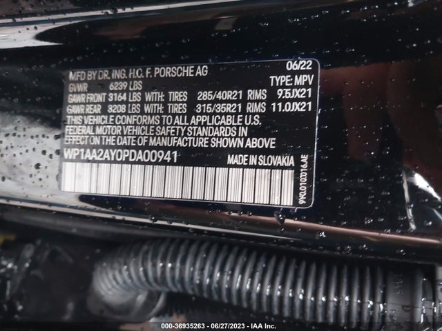 2023 Porsche Cayenne, VIN: WP1AA2AY0PDA00941