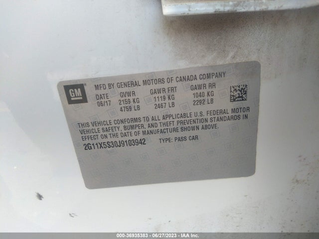 Chevrolet IMPALA LS 2018 2G11X5S30J9103942 Image 9