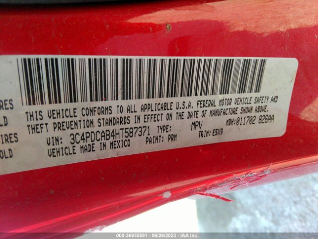 3C4PDCAB4HT587371 Dodge JOURNEY SE