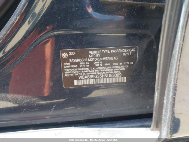 WBA8B9G35HNU53009 BMW 3 Series 330i