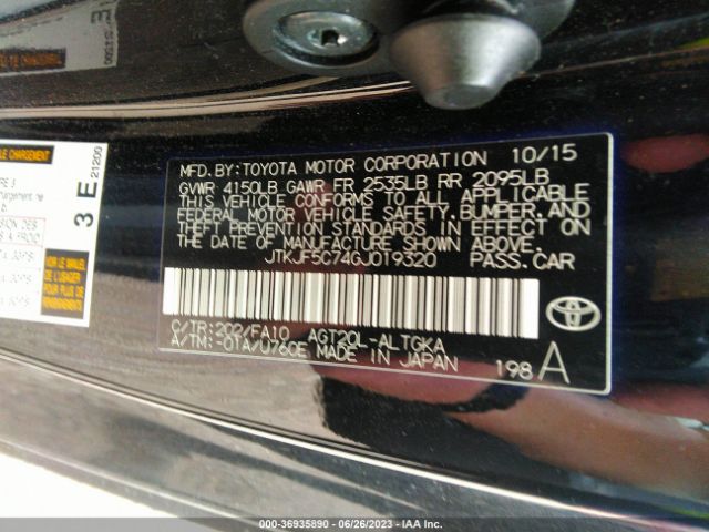 JTKJF5C74GJ019320 Scion TC