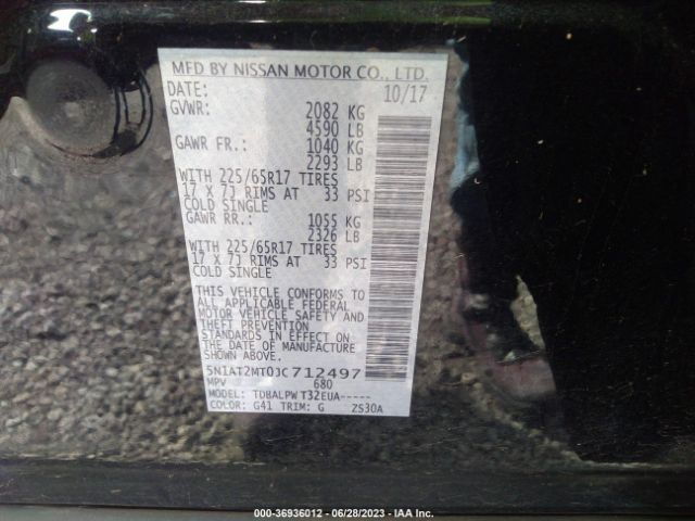 5N1AT2MT0JC712497 Nissan ROGUE S