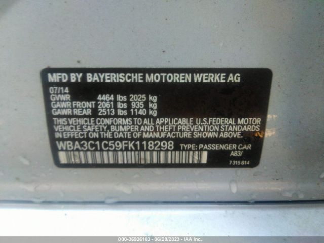 WBA3C1C59FK118298 BMW 3 Series 328i