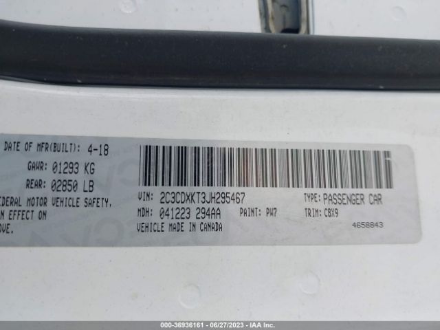 2C3CDXKT3JH295467 Dodge Charger Police