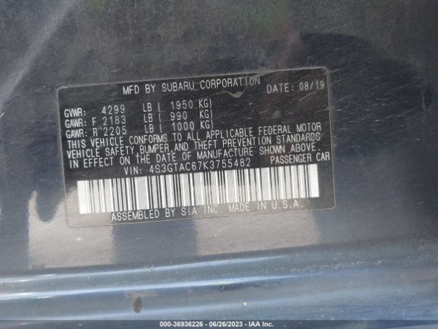 4S3GTAC67K3755482 Subaru Impreza Premium