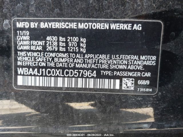 WBA4J1C0XLCD57964 BMW 4 Series 430i