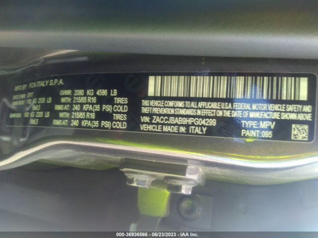 ZACCJBAB9HPG04299 Jeep Renegade Sport