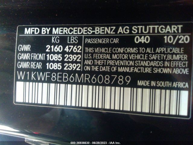 W1KWF8EB6MR608789 Mercedes-Benz C-class C 300