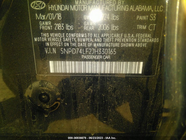 Hyundai ELANTRA SE 2018 5NPD74LF2JH330165 Image 9