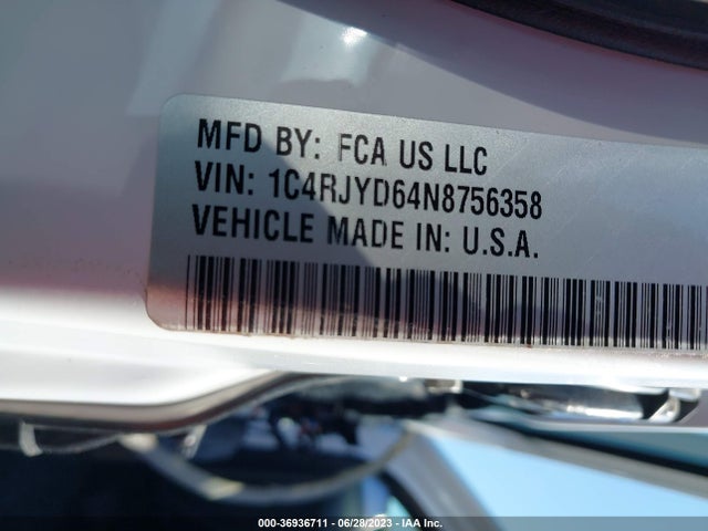 2022 Jeep Grand Cherokee, VIN: 1C4RJYD64N8756358