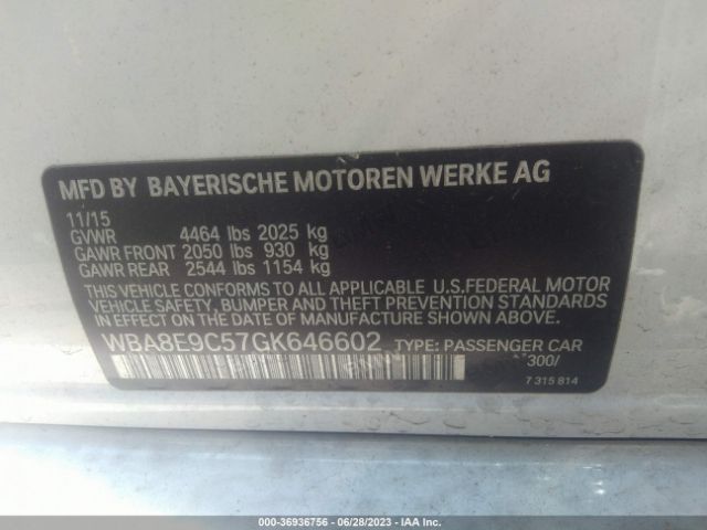 WBA8E9C57GK646602 BMW 3 Series 328i
