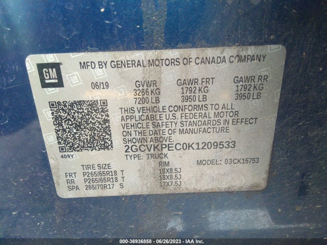 Chevrolet Silverado 1500 Ld Lt 2019 2GCVKPEC0K1209533 Image 9