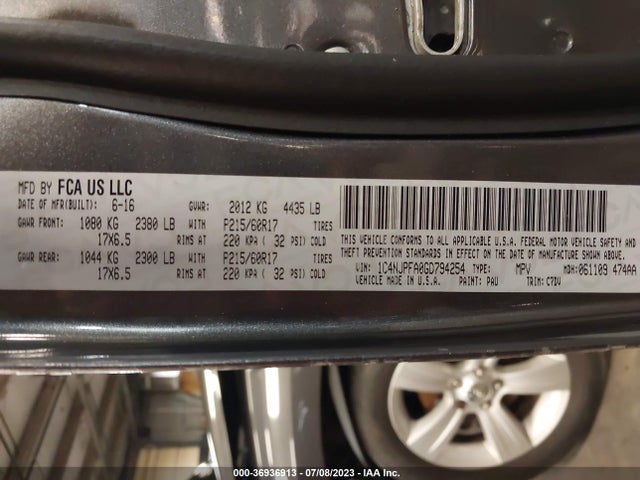 Jeep Patriot Latitude 2016 1C4NJPFA0GD794254 Image 9