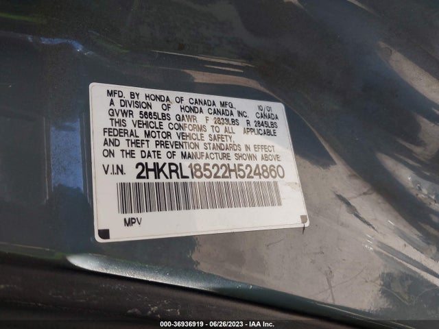 2002 HONDA ODYSSEY LX VIN: 2HKRL18522H524860