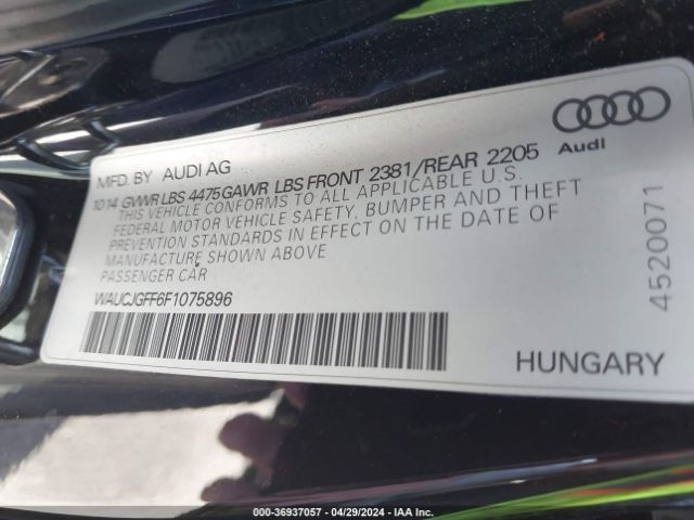 WAUCJGFF6F1075896 Audi A3 2.0 Tdi Premium