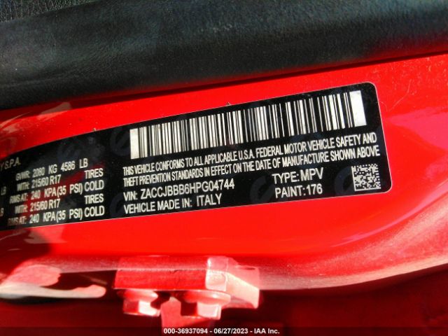ZACCJBBB6HPG04744 Jeep Renegade Latitude